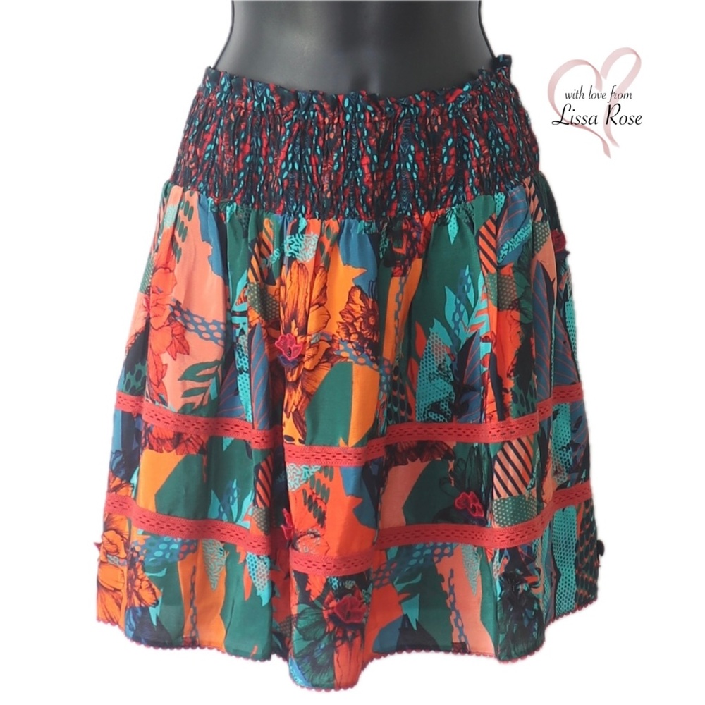 Ellie Embroidered Mini Skirt (Bhanuni by Jyoti for Anthropologie)